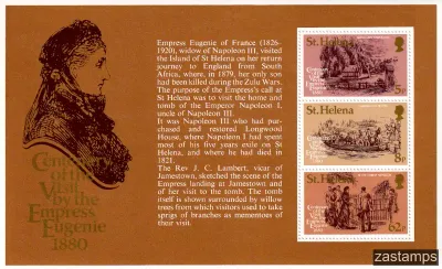 St. Helena 1980 The 100th Anniv of Empress Eugenie's Visit (ss/v3) -MNH(**)