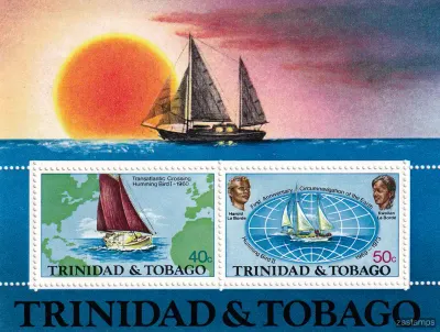 Trinidad & Tobago 1974 Circumnavigation of the "Humming Bird", Ship (ss/v2)-MNH(**) Trinidad & Tobago 1974 Circumnavigation of the "Humming Bird", Ship (ss/v2)-MNH(**)