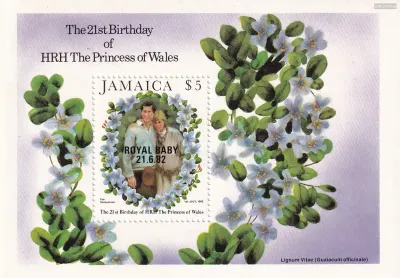 Jamaica 1982 Birth of HRH The Princess of Wales - Overprinted "ROYAL BABY - 21.6.1982" (ss/v1). MNH(**) Jamaica 1982 Birth of HRH The Princess of Wales - Overprinted "ROYAL BABY - 21.6.1982" (ss/v1). MNH(**)