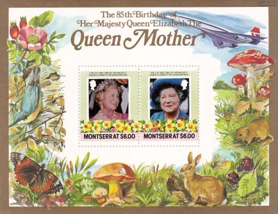 Montserrat 1985 Anniv of the Birth of HM Queen Elizabeth. The Queen Mother. (ss/v4). MNH(**)