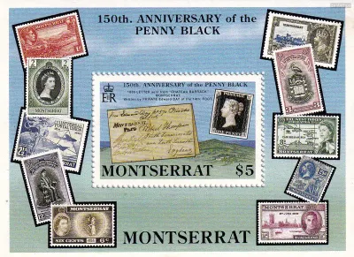 Montserrat 1990 Anniv of Penny Black. (ss/v1). MNH(**)