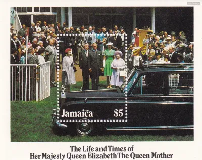 Jamaica 1985 The 85th Anniv of the Birth of HRM Queen Elizabeth II (ss/v1). MNH(**) Jamaica 1985 The 85th Anniv of the Birth of HRM Queen Elizabeth II (ss/v1). MNH(**)