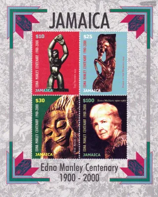 Jamaica 2000 Anniv of the Birth of Edna Manley, 1900-1987 (ss/v4). MNH(**) Jamaica 2000 Anniv of the Birth of Edna Manley, 1900-1987 (ss/v4). MNH(**)
