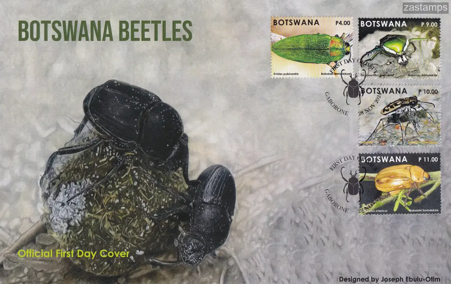 Botswana 2024 Beetles, FDC Botswana 2024 Beetles, FDC