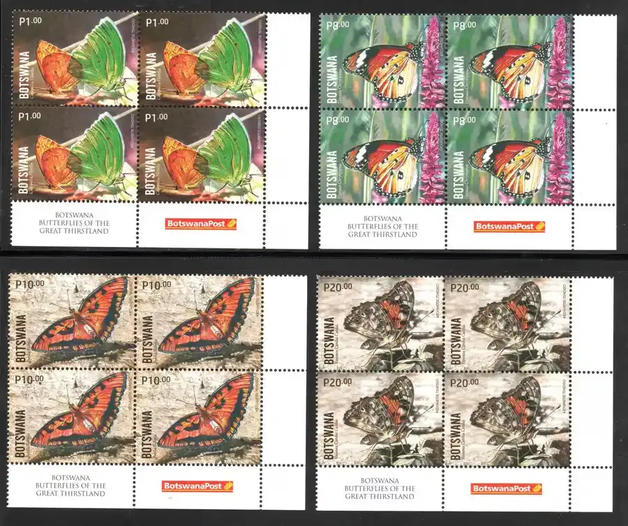 Botswana 2024 Butterflies C/Block Set. MNH(**) Botswana 2024 Butterflies C/Block Set. MNH(**)