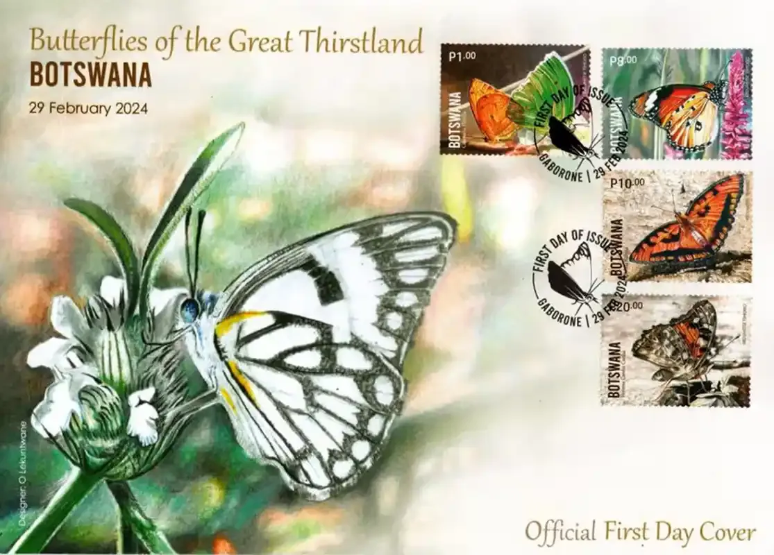Botswana 2024 Butterflies FDC Botswana 2024 Butterflies FDC