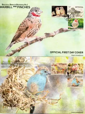 Botswana 2024 Waxbills and Finches. Set of 2 FDC Botswana 2024 Waxbills and Finches. Set of 2 FDC