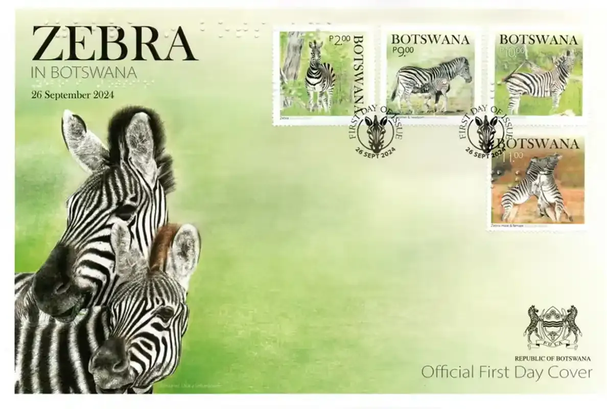 Botswana 2024 Zebras FDC Botswana 2024 Zebras FDC
