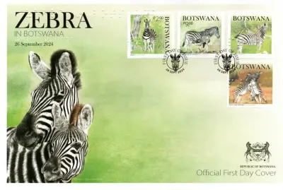 Botswana 2024 Zebras FDC Botswana 2024 Zebras FDC