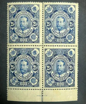 South Africa 1910 KGV 2½d (SG1). Block of four. Very fine MNH(**) South Africa 1910 KGV 2½d (SG1). Block of four. Very fine MNH(**)