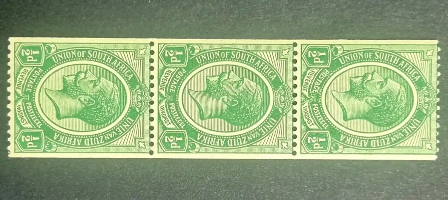 South Africa 1913 KGV Kings Heads Coil stamps, ½d pair. MNH(**) South Africa 1913 KGV Kings Heads Coil stamps, ½d pair. MNH(**)