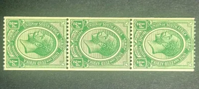 South Africa 1913 KGV Kings Heads Coil stamps, ½d pair. MNH(**) South Africa 1913 KGV Kings Heads Coil stamps, ½d pair. MNH(**)