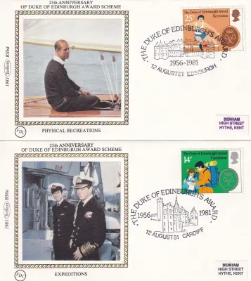 Great Britain 1981 Duke of Edinburgh. Set of 4 Silk Covers