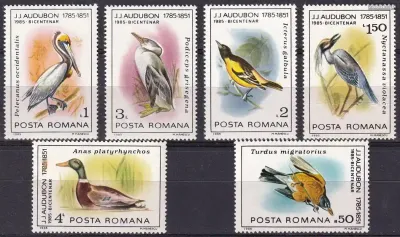 Romania 1985 Birds - The 200th Anniv of the Birth of John James Audubon. MNH Romania 1985 Birds - The 200th Anniv of the Birth of John James Audubon. MNH
