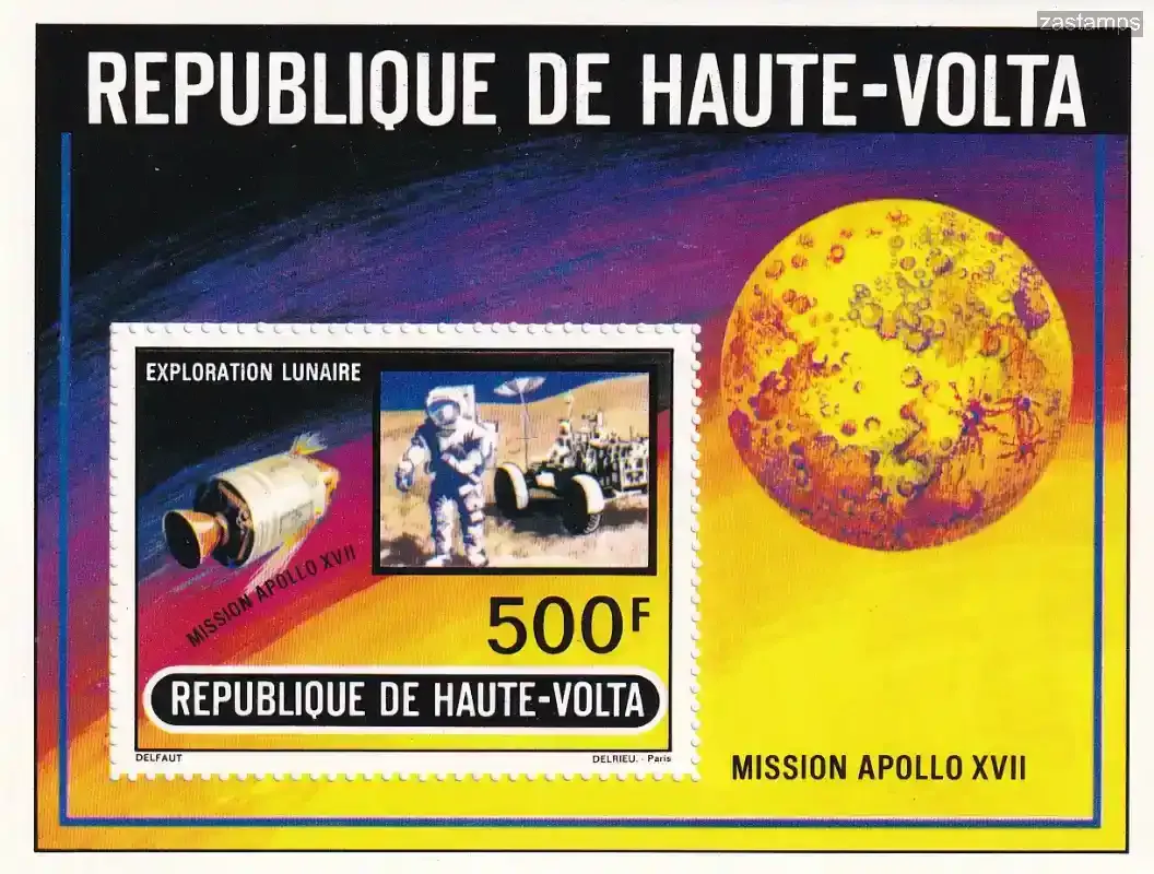 Upper Volta 1973 Airmail - Apollo 17 (ss/v1). MNH(**) Upper Volta 1973 Airmail - Apollo 17 (ss/v1). MNH(**)