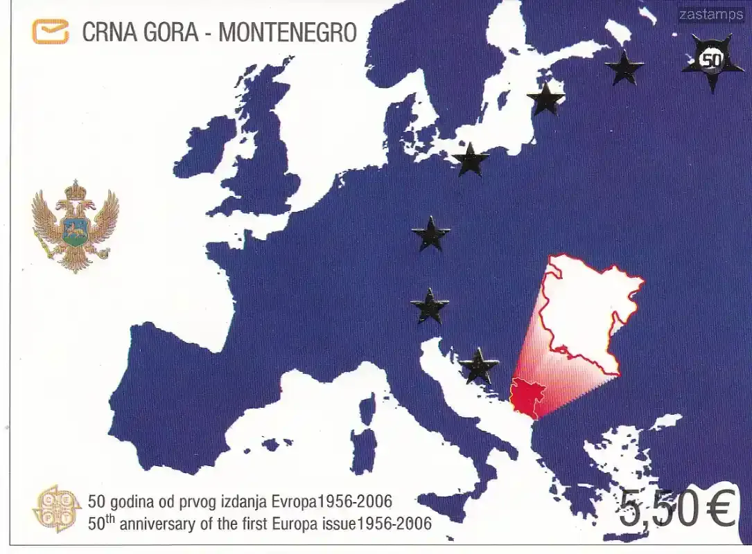 Montenegro 2006 The 50th Anniv of EUROPA Stamp (ss)-MNH(**) Montenegro 2006 The 50th Anniv of EUROPA Stamp (ss)-MNH(**)