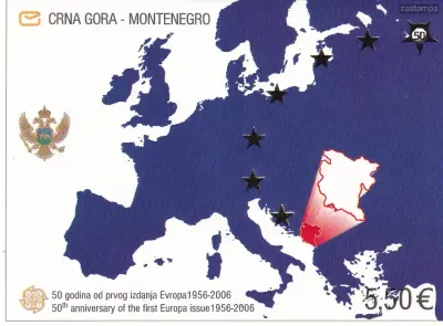 Montenegro 2006 The 50th Anniv of EUROPA Stamp (ss)-MNH(**) Montenegro 2006 The 50th Anniv of EUROPA Stamp (ss)-MNH(**)