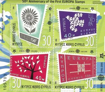 Cyprus Greek 2006 Anniv of the 1st EUROPA Stamps (ss)-MNH(**) Cyprus Greek 2006 Anniv of the 1st EUROPA Stamps (ss)-MNH(**)