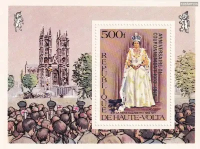 Upper Volta 1978 The 25th Anniv of the Coronation of Queen Elizabeth II (ss/v1). MNH(**)