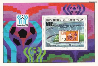Upper Volta 1979 Winners of the Football World Cup in Argentina 1978 (ss/v1). MNH(**) Upper Volta 1979 Winners of the Football World Cup in Argentina 1978 (ss/v1). MNH(**)