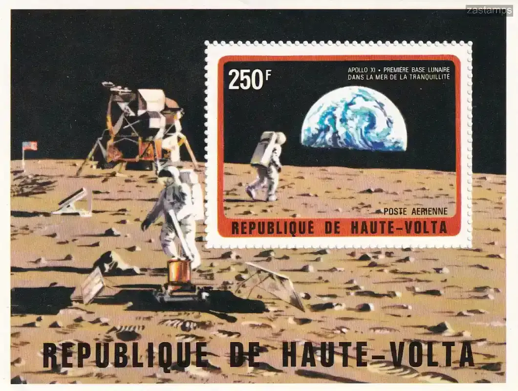 Upper Volta 1973 Airmail - Moon Landing (ss/v1). MNH(**) Upper Volta 1973 Airmail - Moon Landing (ss/v1). MNH(**)