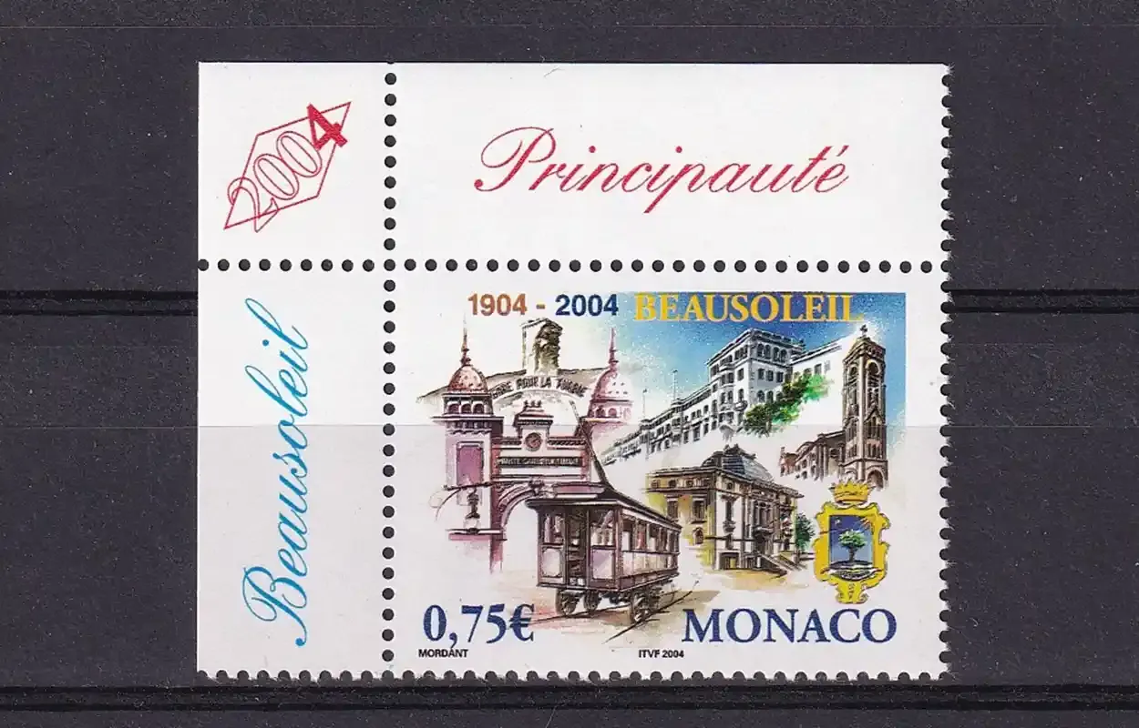 Monaco 2004 Anniversary of the French Municipality of Beausoleil. MNH (**) Monaco 2004 Anniversary of the French Municipality of Beausoleil. MNH (**)