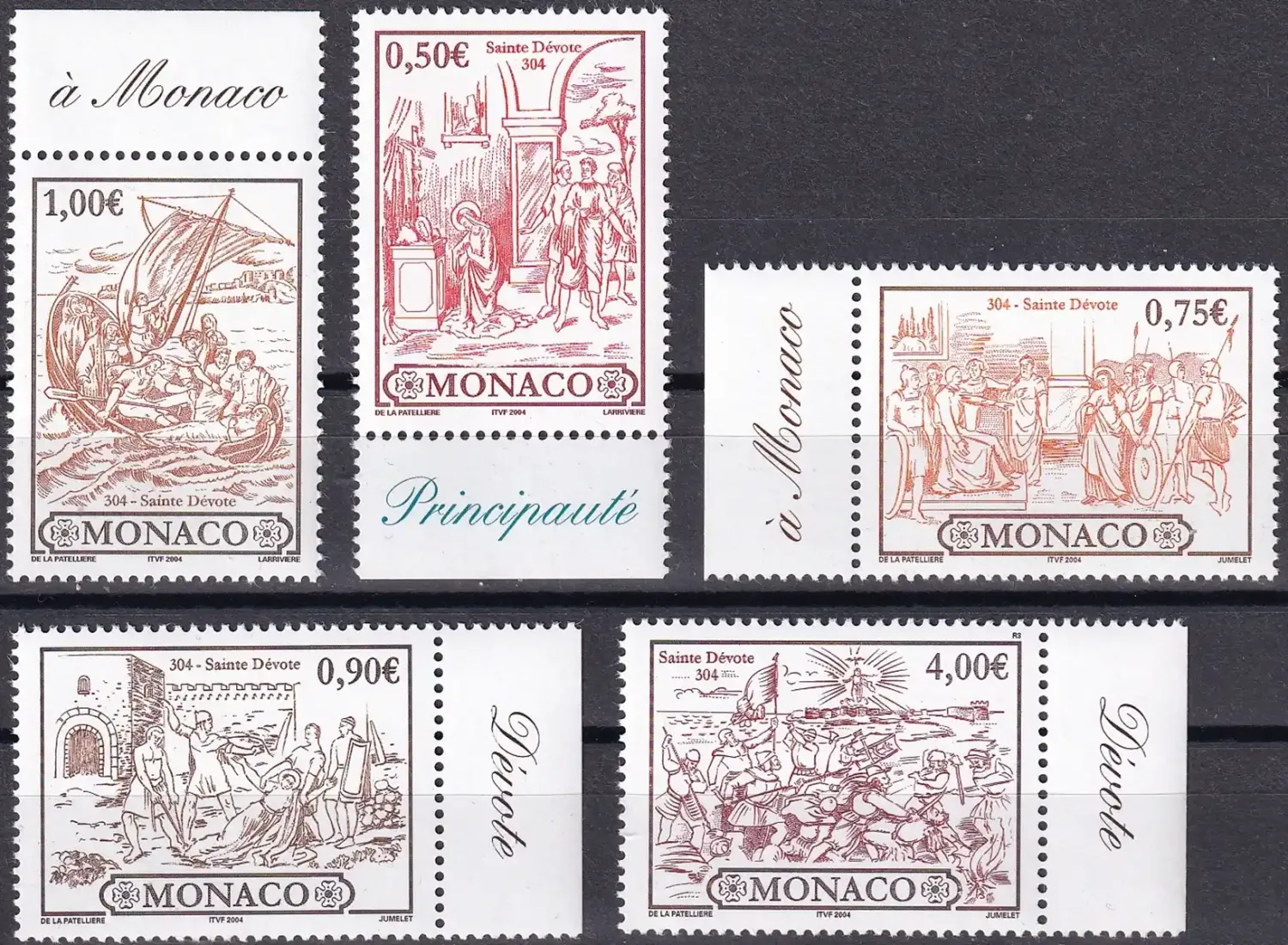 Monaco 2004 Anniv of the Arrival of the Remains of St. Devote to Monaco. MNH (**) Monaco 2004 Anniv of the Arrival of the Remains of St. Devote to Monaco. MNH (**)