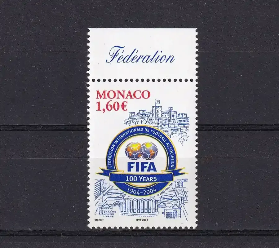 Monaco 2004 The 100th Anniversary of FIFA. MNH (**)