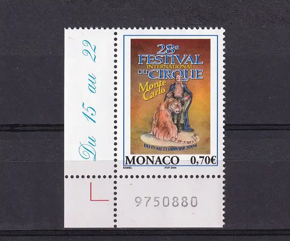 Monaco 2003 The Int Circus Festival, Monte Carlo 2004. MNH (**) Monaco 2003 The Int Circus Festival, Monte Carlo 2004. MNH (**)