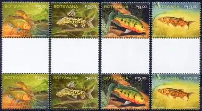 Botswana 2023 Marine Life - Fishes of Botswana (Gutter Pairs). MNH(**) Botswana 2023 Marine Life - Fishes of Botswana (Gutter Pairs). MNH(**)