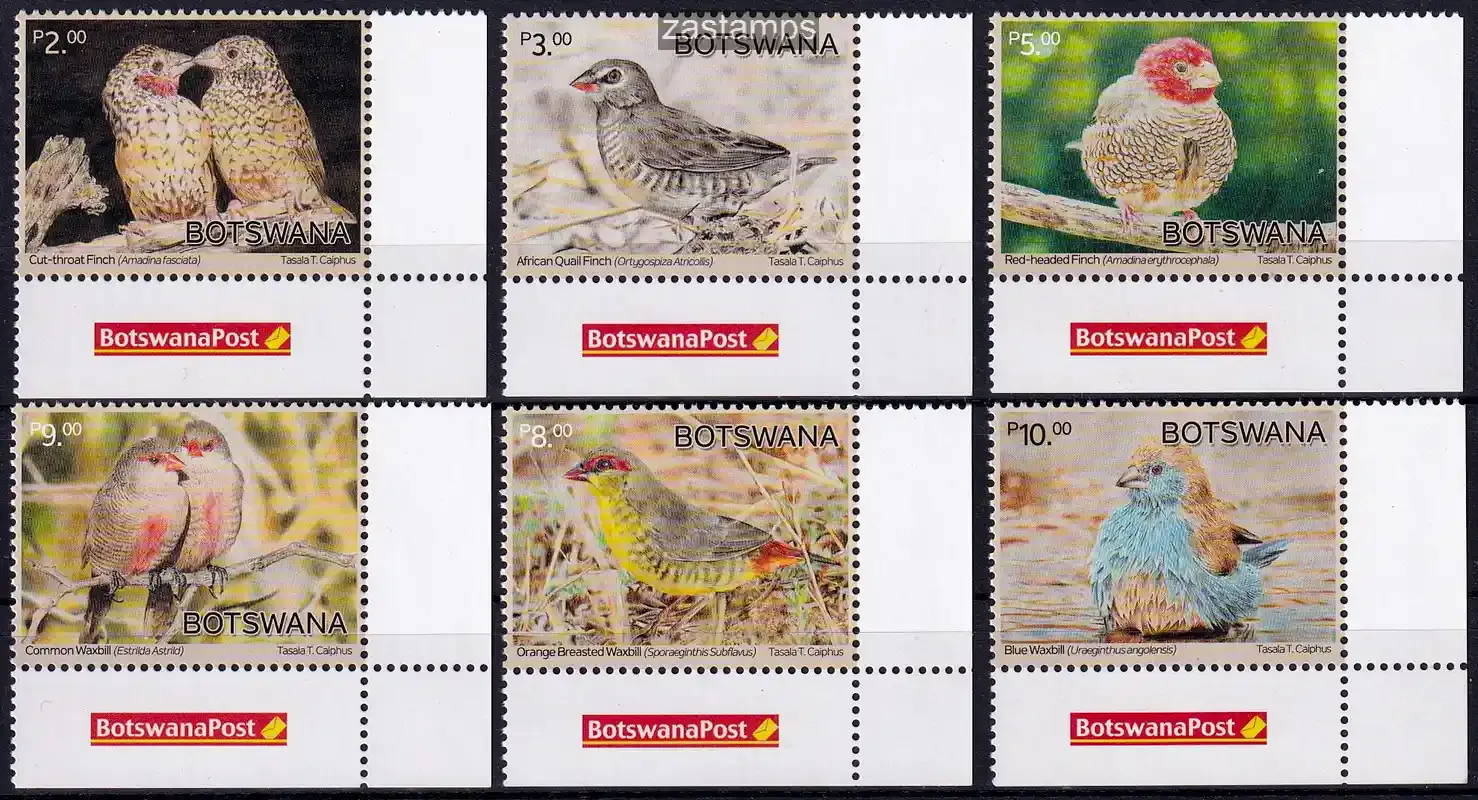 Botswana 2024 Waxbills and Finches. MNH(**) Botswana 2024 Waxbills and Finches. MNH(**)