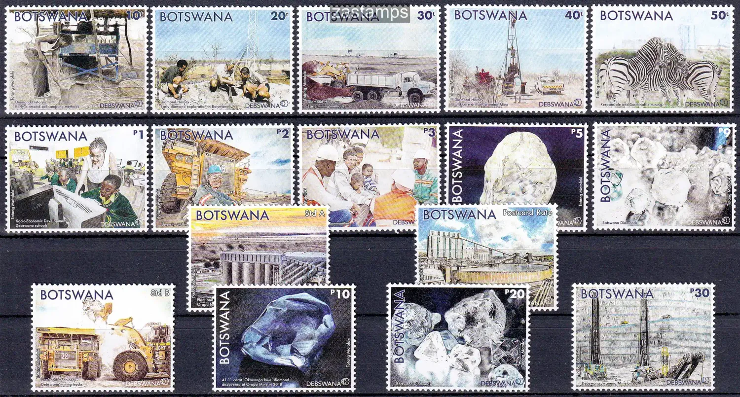Botswana 2023 Diamond Industry Definitive Set. MNH(**) Botswana 2023 Diamond Industry Definitive Set. MNH(**)