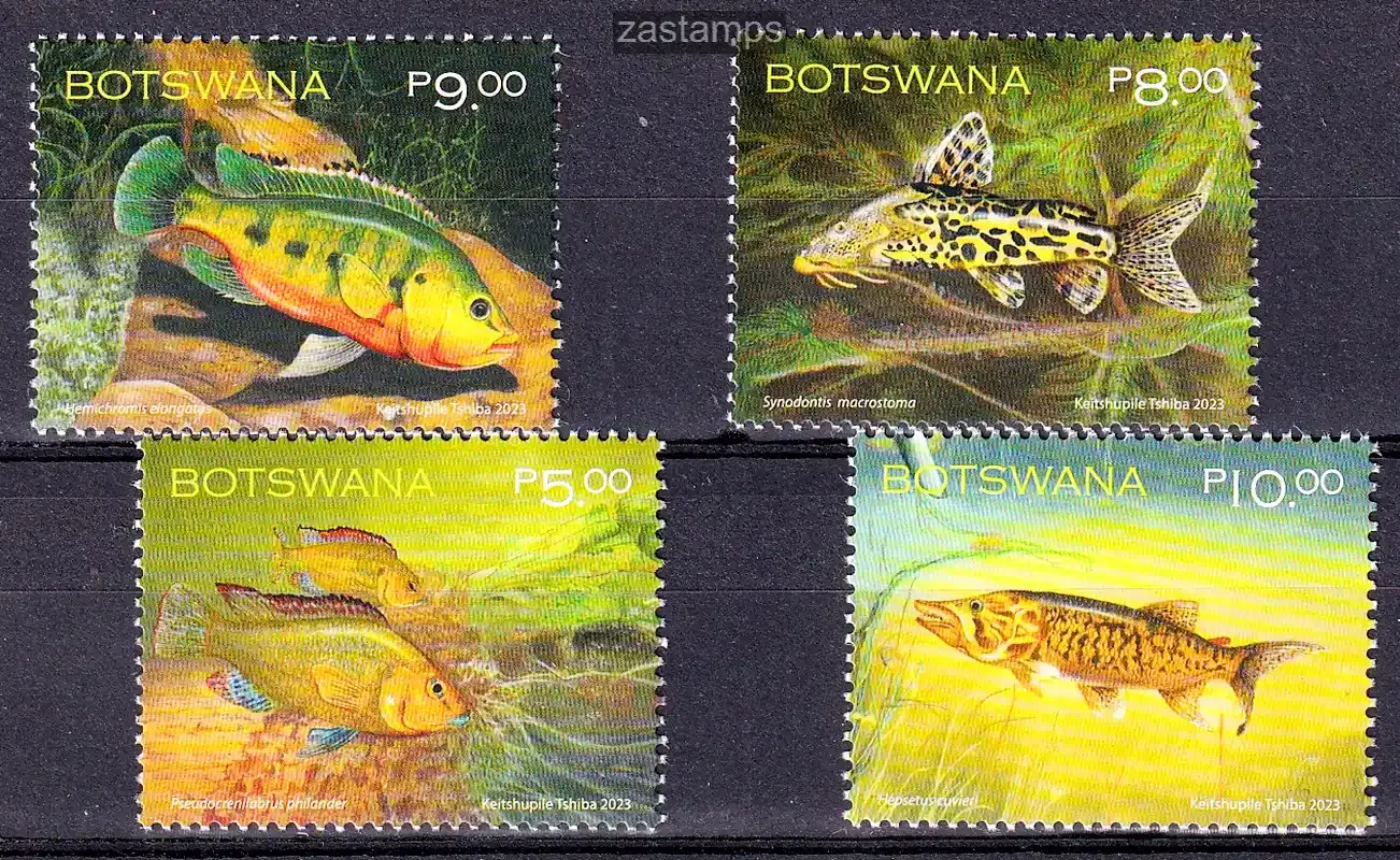 Botswana 2023 Marine Life - Fishes of Botswana. MNH(**) Botswana 2023 Marine Life - Fishes of Botswana. MNH(**)