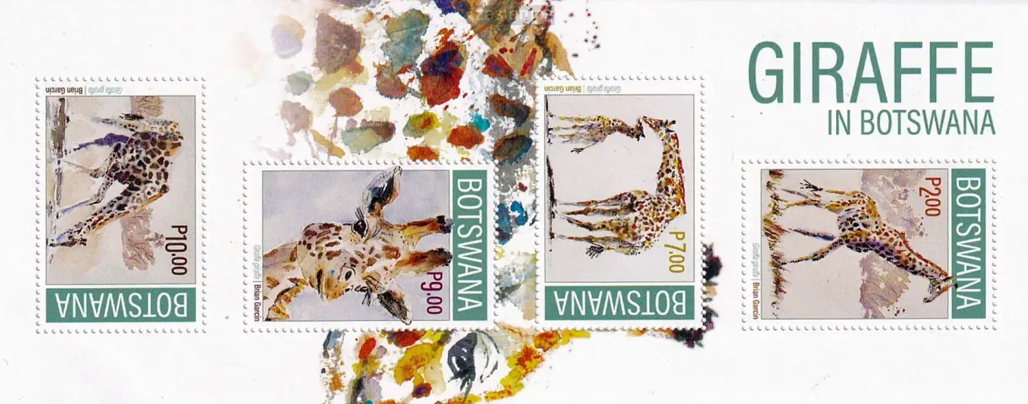 Botswana 2020 Fauna - Giraffe (Giraffa giraffa). (ss/v4) MNH(**)