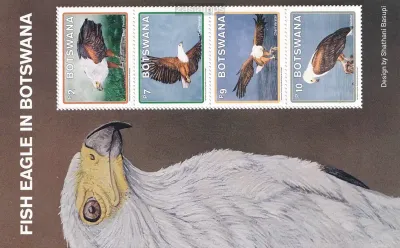 Botswana 2021 Birds - The Fish Eagle in Botswana. (ss/v4) MNH(**) Botswana 2021 Birds - The Fish Eagle in Botswana. (ss/v4) MNH(**)