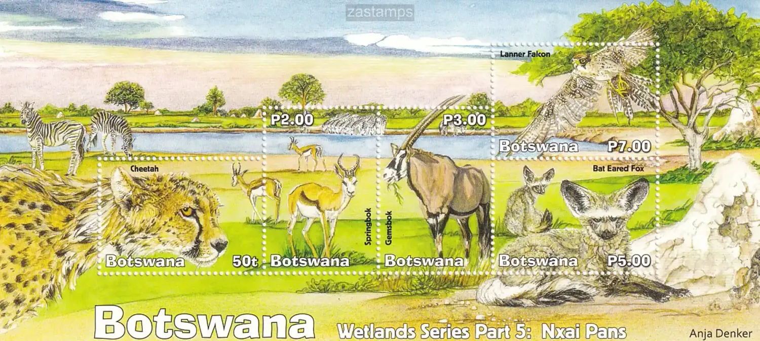 Botswana 2019 Nxai Pans Wildlife. (ss/v5). MNH Botswana 2019 Nxai Pans Wildlife. (ss/v5). MNH