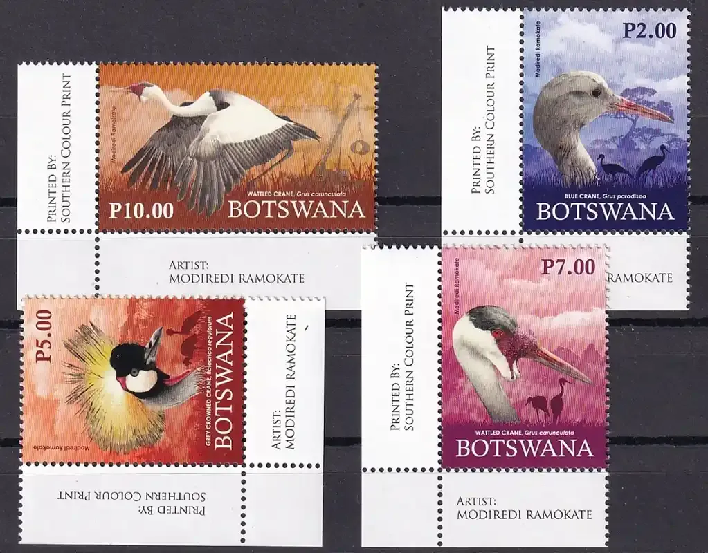 Botswana 2019 Birds - Cranes. MNH(**) Botswana 2019 Birds - Cranes. MNH(**)
