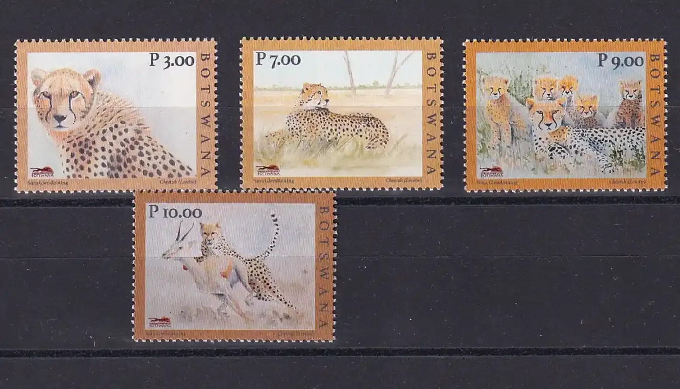 Botswana 2021 Fauna - Cheetahs of Botswana. MNH(**) Botswana 2021 Fauna - Cheetahs of Botswana. MNH(**)