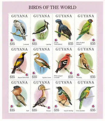 Guyana 1994 Int Stamp Exhibition "PHILAKOREA '94" - Seoul, South Korea - Birds of the World. MNH(**) Guyana 1994 Int Stamp Exhibition "PHILAKOREA '94" - Seoul, South Korea - Birds of the World. MNH(**)