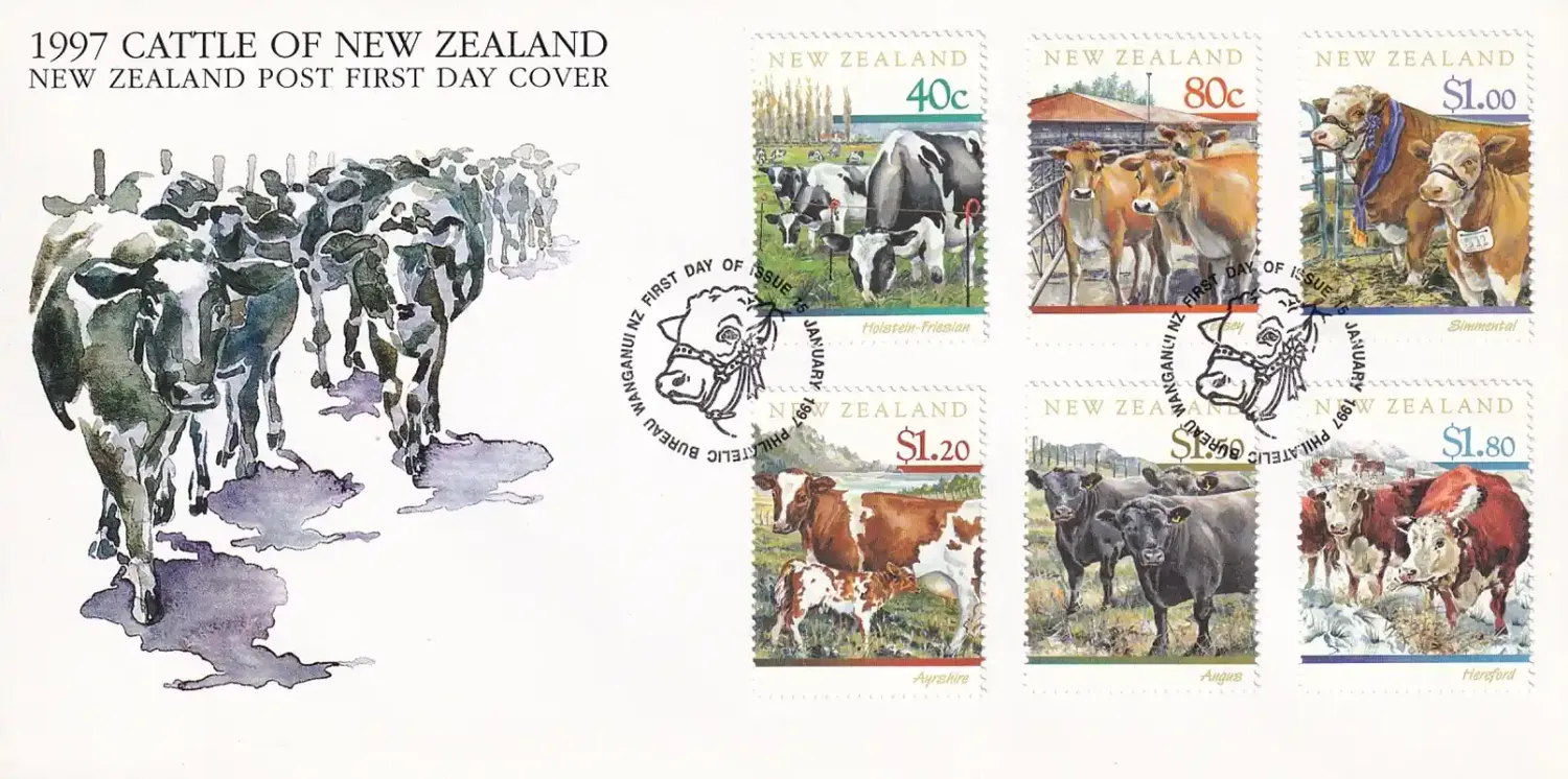 New Zealand 1997 Cattle. FDC