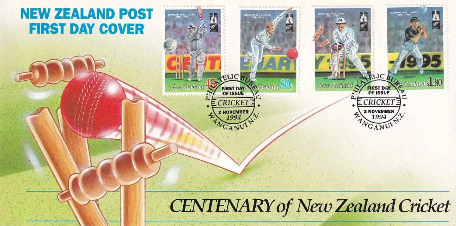 New Zealand 1994 Cricket. FDC