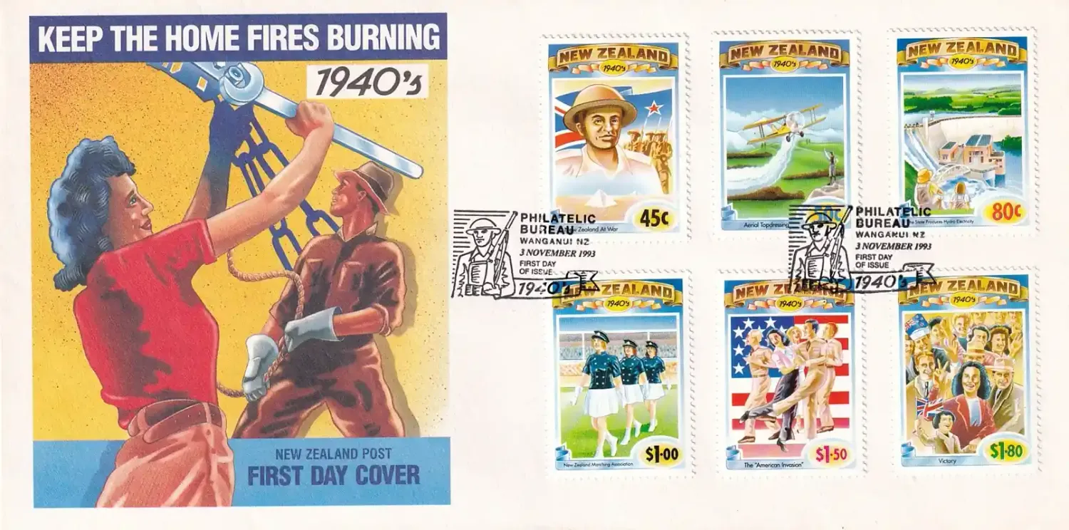 New Zealand 1993 Back to the 1940's FDC New Zealand 1993 Back to the 1940's FDC