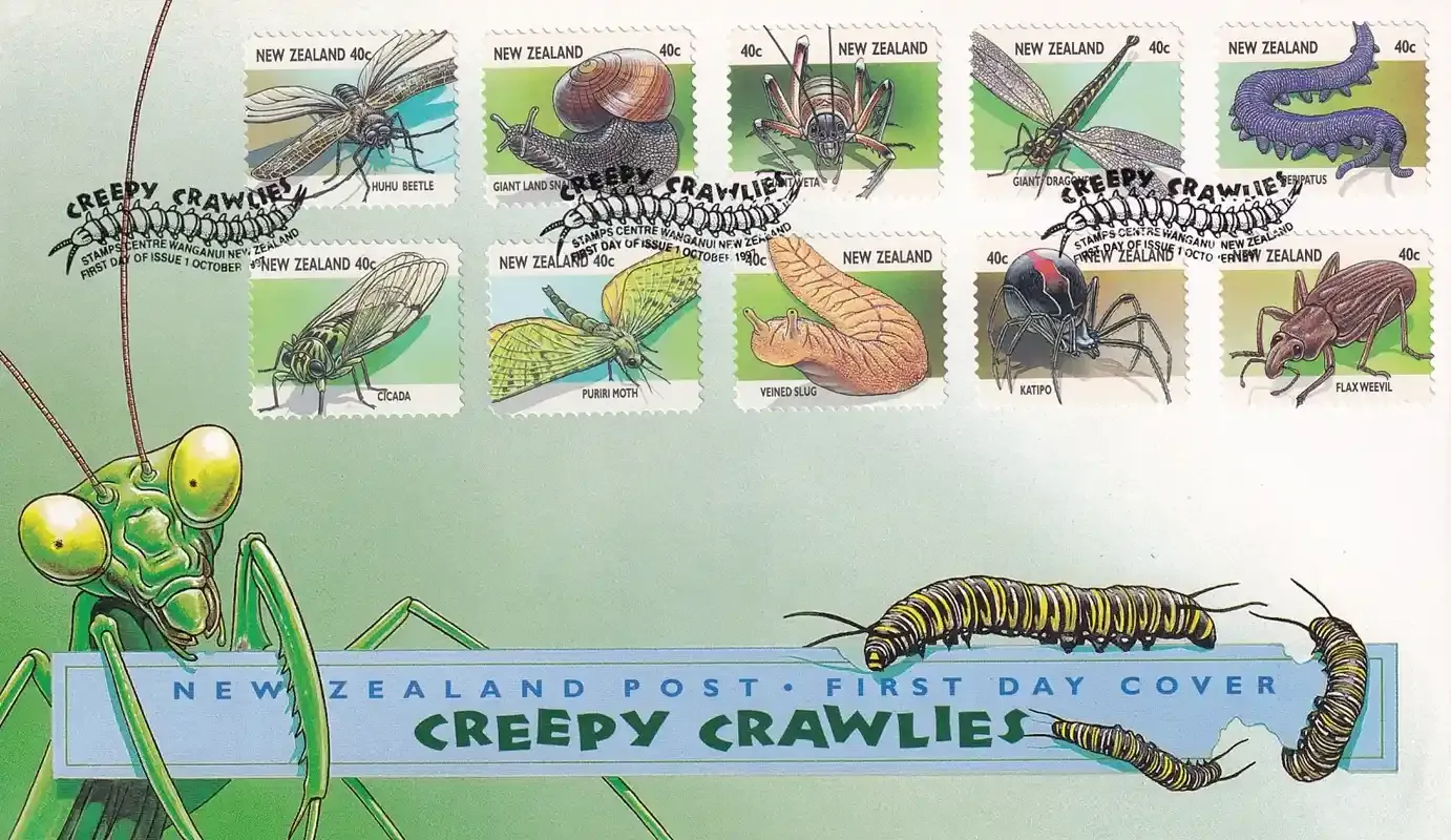 New Zealand 1997 Insects - Self-Adhesive. FDC New Zealand 1997 Insects - Self-Adhesive. FDC
