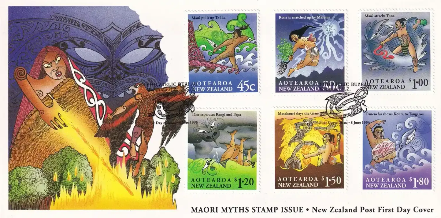 New Zealand 1994 Maori Myths, FDC New Zealand 1994 Maori Myths, FDC