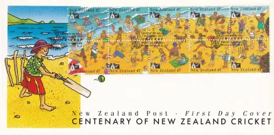 New Zealand 1994 Anniv of the New Zealand Cricket Council. FDC New Zealand 1994 Anniv of the New Zealand Cricket Council. FDC