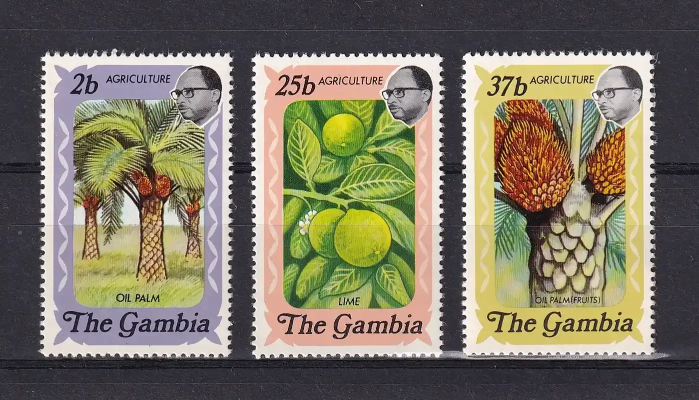 Gambia 1973 Agriculture #2 - 2b-37b (3v)-MNH(**)