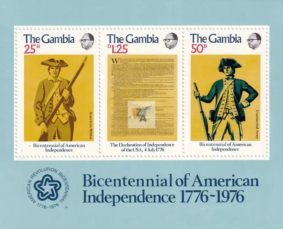 Gambia 1976 American Bicentennial (ss/3v)-MNH(**) Gambia 1976 American Bicentennial (ss/3v)-MNH(**)