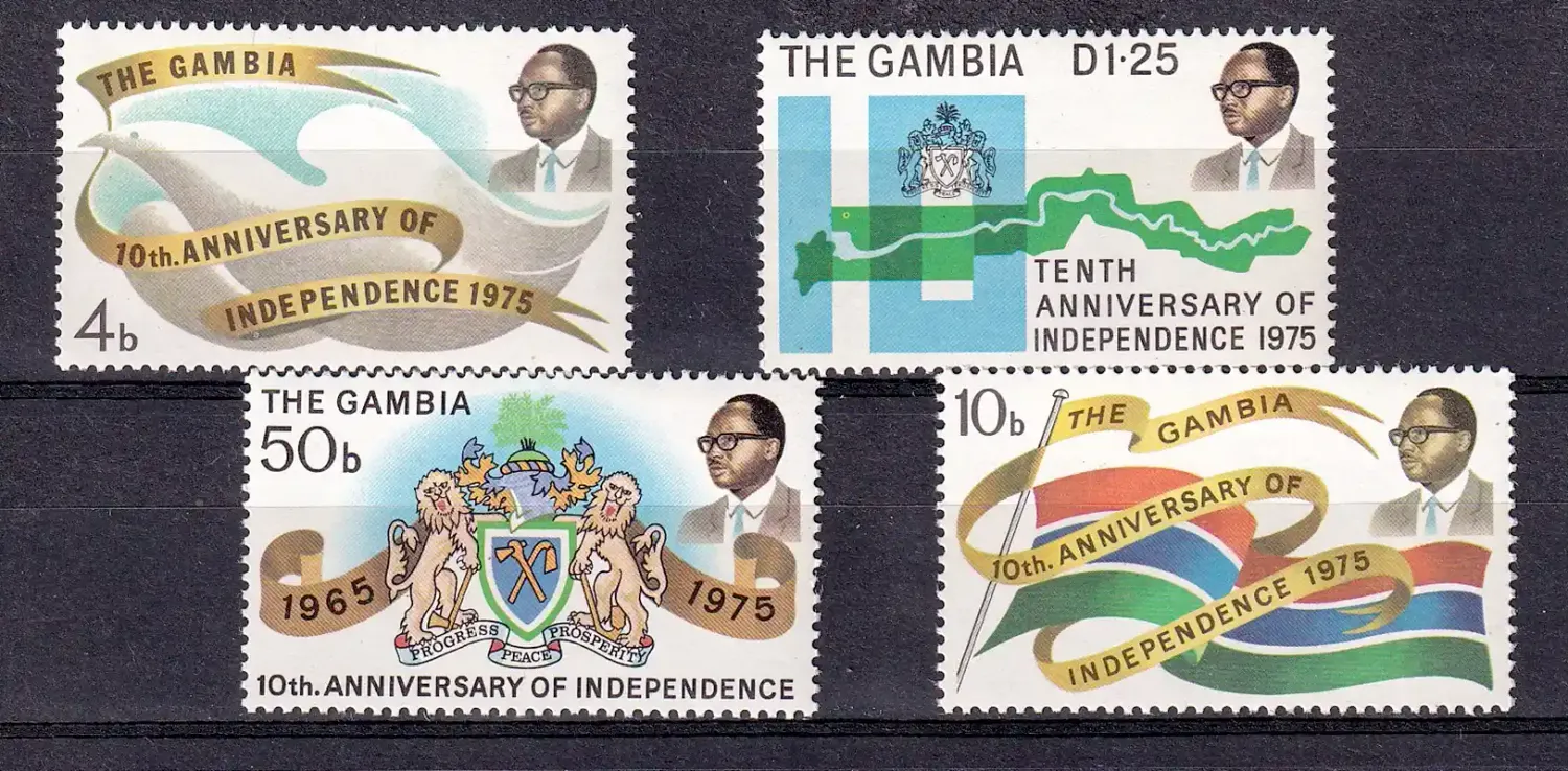 Gambia 1975 Independence 10th Anniversary-MNH(**) Gambia 1975 Independence 10th Anniversary-MNH(**)
