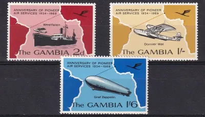 Gambia 1969 Pioneer Air Services-MNH(**) Gambia 1969 Pioneer Air Services-MNH(**)