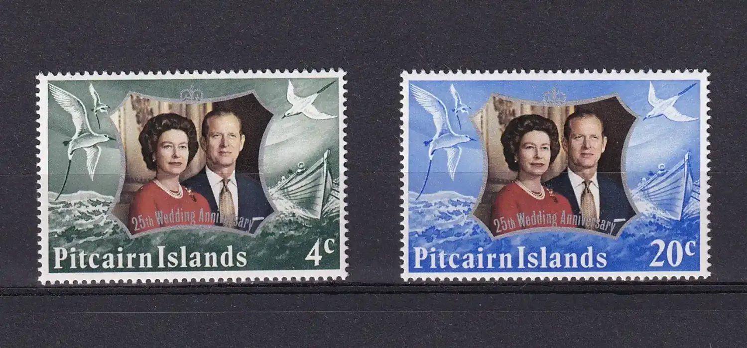 Pitcairn Islands 1972 The 25th Anniversary of the Wedding of Queen Elizabeth II and Prince Philip. MNH(**)